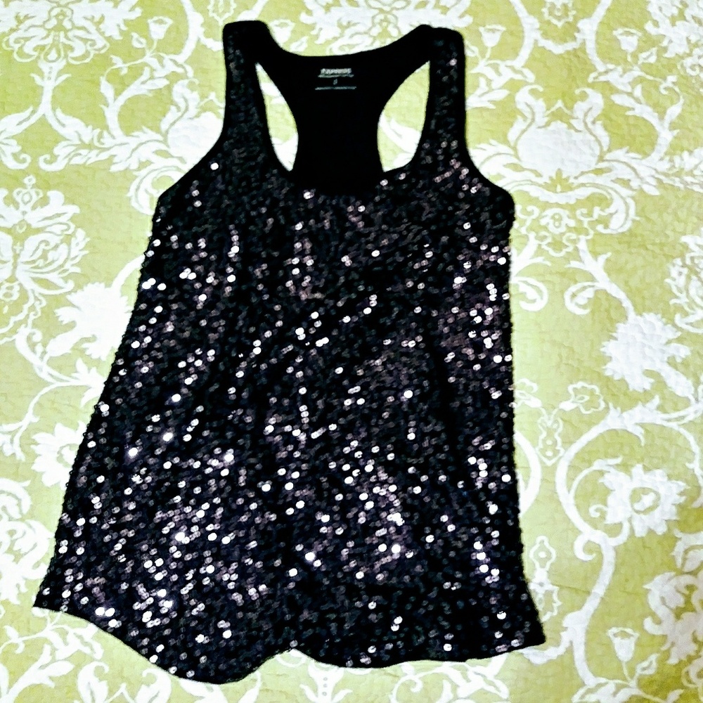 Sequin racer back tank